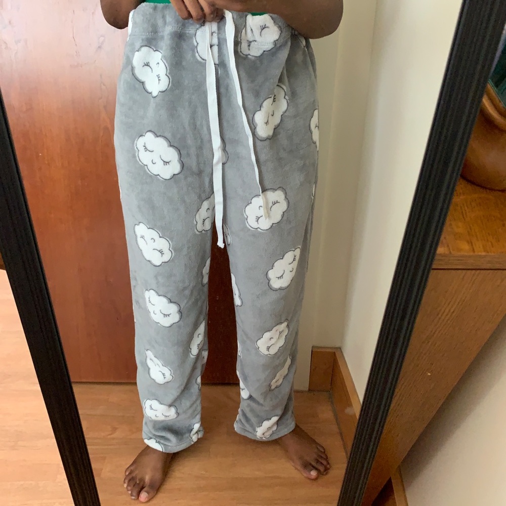 Gray pajama bottoms